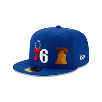 Sapca New Era Philadelphia 76ers NBA Team Describe 59FIFTY Fitted - Albastri